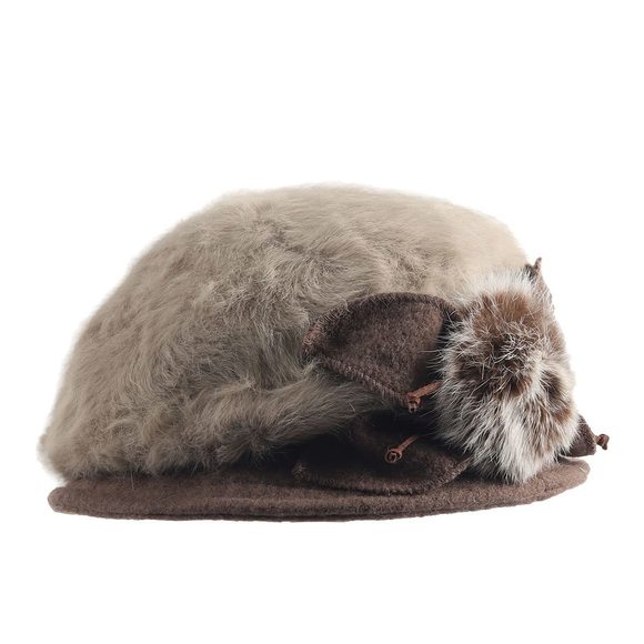 Women Angola Wool Winter Hats - Felt Wool Beanie Beret Bucket Hats With Bill -🌸 - Picture 5 of 8